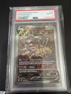 Pokemon 2022 Giratina V 186/196 Alt Art Lost Origin PSA 8 - Image 1