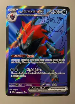 N's Zoroark ex 175/159 - Full Art Holo - NM/M - Sv09 Journey Together - Pokemon - Image 1