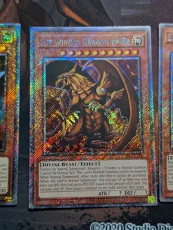 Yu-Gi-Oh! 3 GOD Obelisk the Tormentor Slifer Winged Dragon Of Ra RA04 PSR set - Image 3