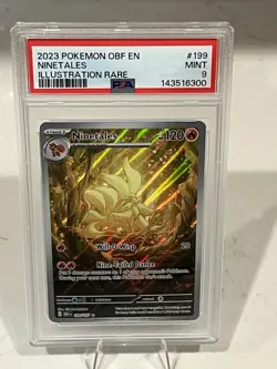 Pokemon Ninetales EX TCG Full Art Ultra Rare Holo Card 186/165 PSA 9 - Image 1