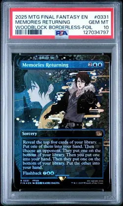 2025 MTG Final Fantasy FFVIII Memories Returning Borderless Foil PSA 10 GEM MINT - Image 1
