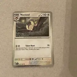 🌀Pokemon Noctowl 127/162 Temporal Forces Cosmos Holo Promo Swirl NM/M Unplayed - Image 1