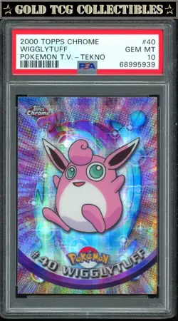 PSA 10 ⭐ Pokemon Wigglytuff 40 TEKNO Chrome Topps Holo Foil TV 2000 Graded Card - Image 1