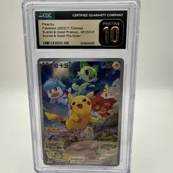 Pokemon Scarlet & Violet Promos Pikachu #001/SV-P Pre-Order CGC 10 - Image 1