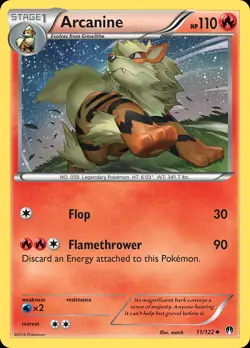 Arcanine 11/122 Uncommon | BREAKpoint | Pokemon Card - Image 1