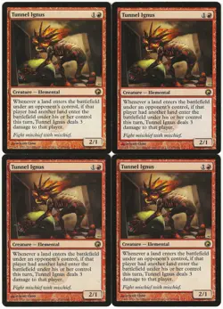 MTG Tunnel Ignus x4 Scars of Mirrodin Rare LP Playset - Image 1