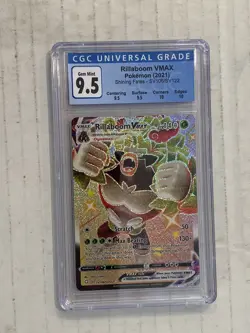 2021 Pokemon Shining Fates Rillaboom VMAX SV106/SV122 CGC 9.5 With Sub Grades - Image 1
