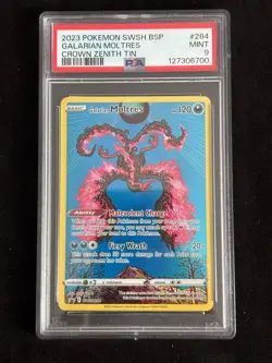 PSA 9 Galarian Moltres V Crown Zenith Promo Pokemon Sword Shield Shinji Kanda - Image 1