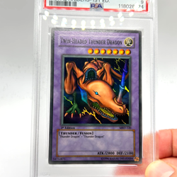Yu-Gi-Oh! "Twin-Headed Thunder Dragon" 1st Edition MRD-120 PSA MINT 9 (POP 108) - Image 2