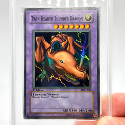 Yu-Gi-Oh! "Twin-Headed Thunder Dragon" 1st Edition MRD-120 PSA MINT 9 (POP 108) - Image 3