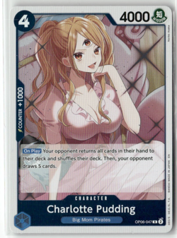CHARLOTTE PUDDING OP06-047 Foil One Piece WINGS OF CAPTAIN TCG Anime Card - Image 1
