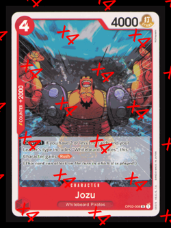 Jozu OP02-008 4x Playset - One Piece TCG CCG Card Game Red Regular Non-Foil - NM - Image 1