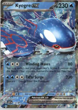 Kyogre ex Promo SV: Scarlet & Violet Promo Cards 178 NM Holo - Image 1