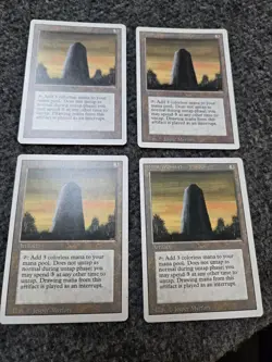 MTG Basalt Monolith Revised Edition Uncommon Card Set of 4 - Image 1