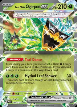 Teal Mask Ogerpon ex 12/131 Double Rare | Prismatic Evolutions | Pokemon Card - Image 1