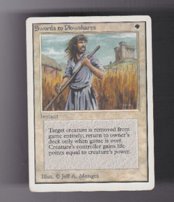 Magic The Gathering: SWORDS TO PLOWSHARES, Unlimited Edition 2ED #A LP - Image 1