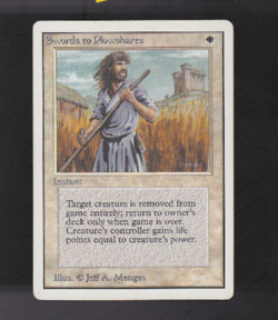 Magic The Gathering: SWORDS TO PLOWSHARES, Unlimited Edition 2ED #B LP - Image 1