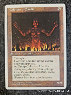 MTG Colossus of Sardia NM/NP - 4th Magic the Gathering ~NEVER PLAYED (DS3D1D6) - Image 1