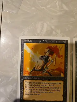 4x MTG Revised PARALYZE Never Played NM/M - Image 2