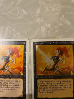 4x MTG Revised PARALYZE Never Played NM/M - Image 3