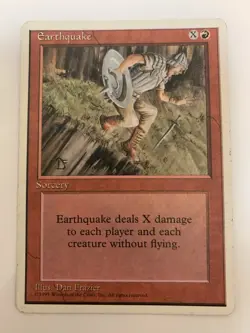 MTG LP Earthquake 4th Edition Free Shipping In The US with Tracking - Image 1