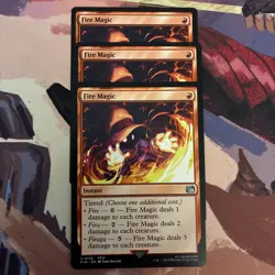 3x Fire Magic - Final Fantasy - Magic the Gathering MTG - Image 1