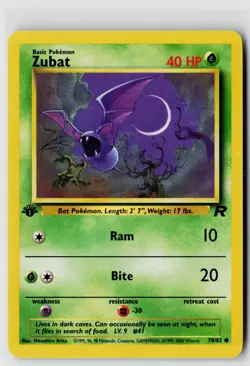 Pokemon Team Rocket #70/82 Zubat 1st Edition - Image 1