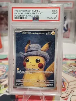 PSA 9 - Pikachu with Grey Felt Hat SVP085 Van Gogh Promo - Pokemon TCG - Image 2