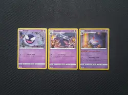 Pokemon TCG Gengar 066/196 Lost Origin Holo Haunter 065/196 Gastly 64/196 - Image 1