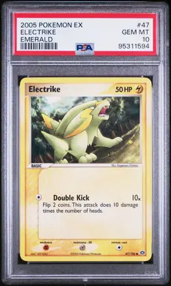 Electrike 47/106 EX Emerald PSA 10 Gem Mint Pokemon Card - Image 1