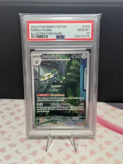 PSA 10 Ferrothorn 209/182 Paradox Rift Pokemon TCG English - Image 1