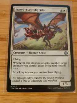 MTG Starry-Eyed Skyrider 0025 Tarkir : Dragonstorm M/NM Free UK P&P - Image 1