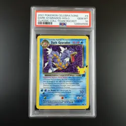 PSA 10 Dark Gyarados 8 Pokemon Celebrations Classic Collection Holo Graded Card - Image 1