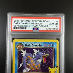 PSA 10 Dark Gyarados 8 Pokemon Celebrations Classic Collection Holo Graded Card - Image 2