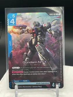 Gundam NT-1 - GD03-001 - Gundam Card Game - Steel Rising - English - Image 1