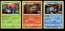 Venusaur 003/078 Charizard 010/078 & Blastoise 017/078 Holo Set Pokemon Card - Image 1