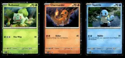 Bulbasaur SVP 046 Charmander 047 Squirtle 048 Black Star Promo Pokemon Card - Image 1