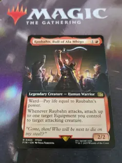 Mtg. Raubahn, Bull of Ala Mhigo. Borderless. Final Fantasy Pack Fresh - Image 1