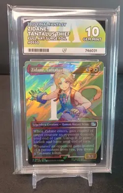 MTG Final Fantasy - Zidane , Tantalus Thief - Surge Foil Ace Graded 10 - Image 1