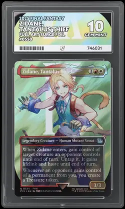 MTG Final Fantasy - Zidane , Tantalus Thief - Surge Foil Ace Graded 10 - Image 2