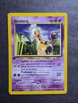 Pokemon Girafarig 1st Edition Neo Genesis Card 66/105 Lp Condition - Image 1