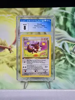 1st Edition Eevee Non-Holo Jungle 51/64 CGC 8 Pokemon TCG NM MINT+ - Image 1