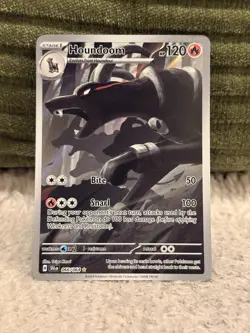 Pokemon TCG Houndoom IR 066/064 Shrouded Fable Holo Illustration Rare NM EN 2024 - Image 1