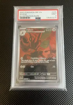 2023 Pokemon Obsidian Flames Scizor Illustration Rare PSA 9 English - Image 1