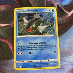 Pokemon Hisuian Basculin SWSH273 Cosmos Holo Promo card TCG HD Galaxy Swirl 🍥 - Image 2