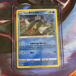 Pokemon Hisuian Basculin SWSH273 Cosmos Holo Promo card TCG HD Galaxy Swirl 🍥 - Image 4