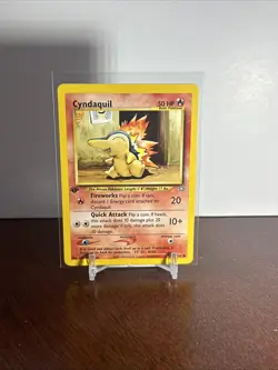 Pokemon Neo Genesis TCG Cyndaquil Card 57/111 Regular 1st Edition Common - Image 1
