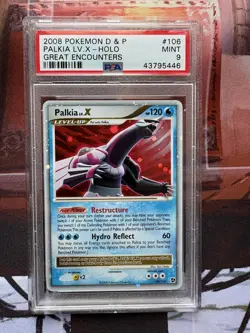 PSA 9 Palkia lv.X 106/106 Great Encounters Holo Rare Pokemon Card 2008 English - Image 1