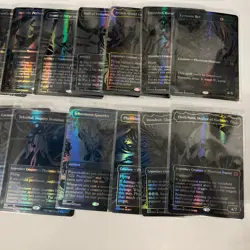 25 Cards: Complete Set Compleat Mythic Oil Slick Foil Raised ONE MTG 20 +5 lands - Image 4