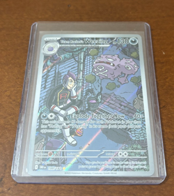 Pokemon TCG Team Rocket’s Weezing 199/182 Destined Rivals Illustration Rare NM - Image 1